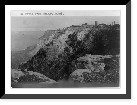 Grand Canyon: El Tovar from Bright Angel, Historic Print