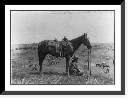 The horse wrangler.Erwin E. Smith, Bonham, Texas, Vintage Print