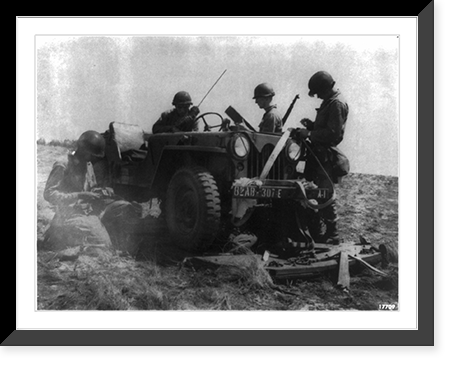The Vehicle-Recovery Team establishes communications with the drop zone Control Point, Vintage Wall Art