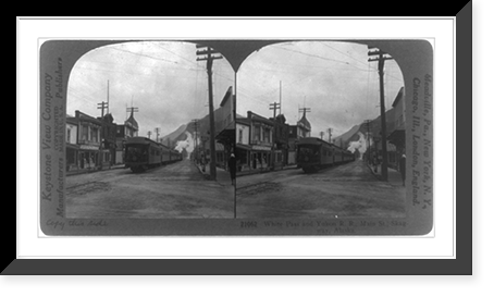 White Pass and Yukon R.R., Main St., Skagway, Alaska, Antique Print