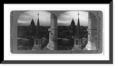 Historic Framed Print, Bird's-eye view of the handsome state capitol at Austin, Texas,  17-7/8" x 21-7/8"