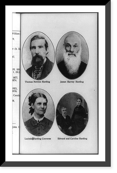 Thomas Newton Harding, James Harvey Harding, and Lucinda Harding Converse; and Edward and Caroline Harding, Vintage Poster