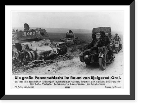 Vintage Photo Print - Grosse Panzerschlacht im Raum von Bjelgorod-Orel