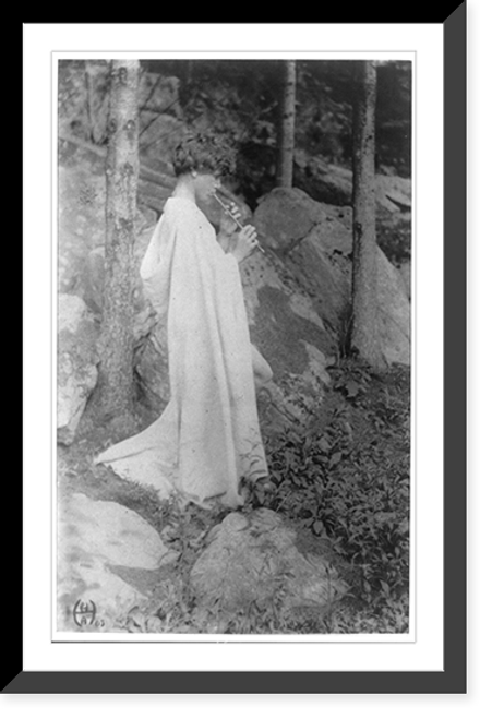 Historic Framed Print, [Shepherd boy with pipes],  17-7/8" x 21-7/8"