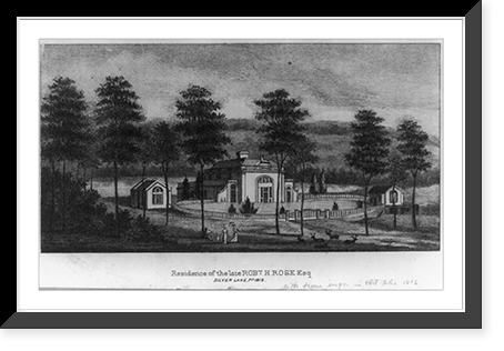 Residence of the late Robert H. Rose, Esq., Silver Lake, Pa., 1816 Classic, Vintage Poster