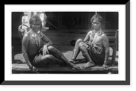 2 Indonesian women, seated; probably of the Pih or Bih tribe near Ba-jour region of Ban-nie-thout"", Antique Poster