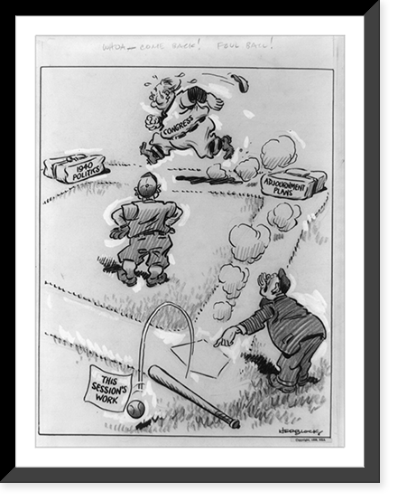 Whoa, come back! Foul ball!"", Historic Print
