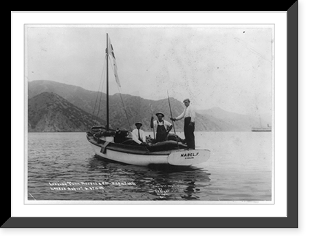 Leaping tuna hooked 2 p.m., Aug. 9, 1911. Landed Aug 10th, 6:57 am, Historic Print