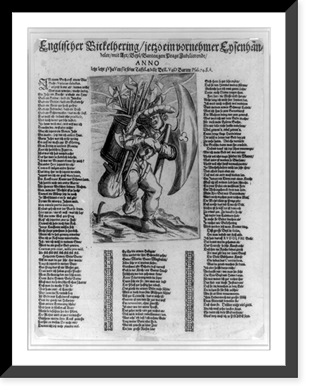 Englischer Bickelhering jetzo ein vornehmer Eysenh&auml;ndeler, Antique Print