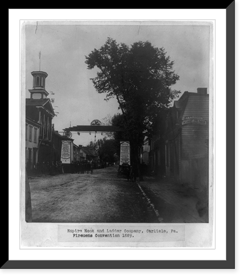 Empire Hook and Ladder Company, Carlisle, Pa. - Firemens Convention 1889, Vintage Wall Art