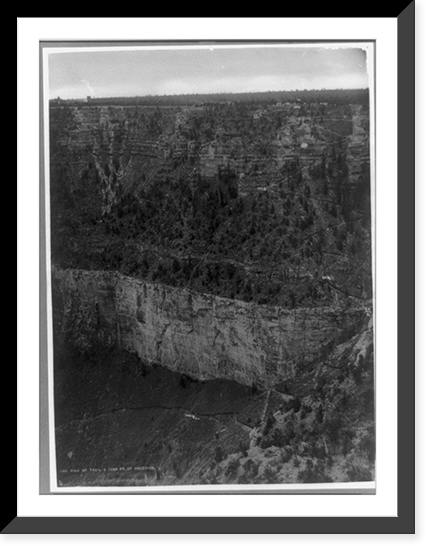 Grand Canyon, Arizona: First mile at Bright Angel Trail, and 1300 ft. of Precipice, Historic Reproduction