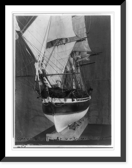 Model ship: Openhead and girdle? - port, Antique Poster