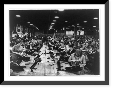 Small arms factory. Workshop, light bench work on various components, Vintage Print