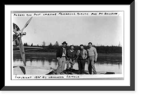 Rogers and Post leaving Fairbanks, Alaska for Pt. Barron, Historic Reproduction
