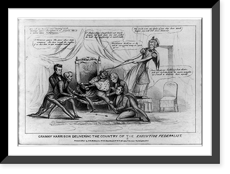 Granny Harrison delivering the country of the executive Federalist, Vintage Poster