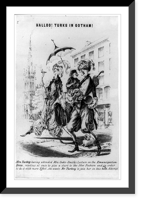 Historic Framed Print, Halloo! Turks in Gotham,  17-7/8" x 21-7/8"