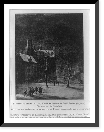 La com&egrave;te de Halley, en 1682, Antique Wall Art