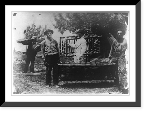 Historic Framed Print, Expedients for crossing streams, et boat,  17-7/8" x 21-7/8"