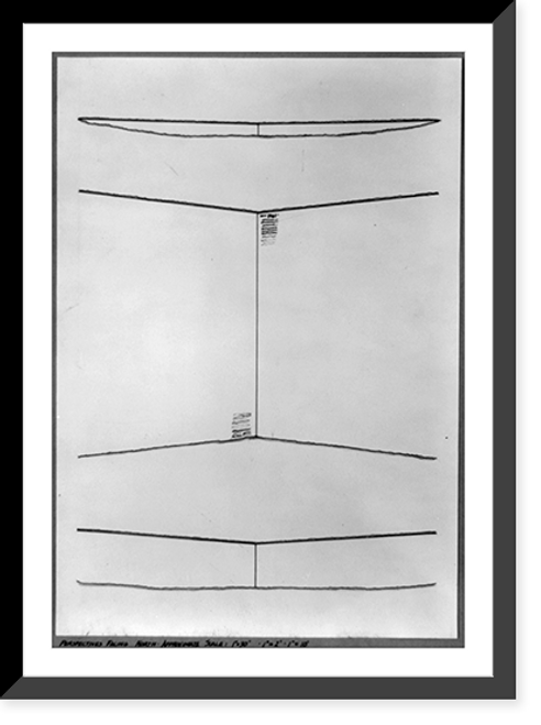 Historic Framed Print, [Vietnam Veterans Memorial. Competition drawing],  17-7/8" x 21-7/8"