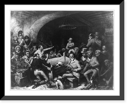 Terriers vs. rats, London 1840 Classic, Historic Reproduction