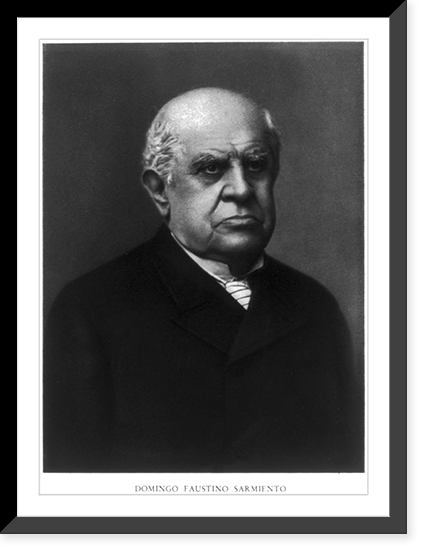 Domingo Faustino Sarmiento, half-length portrait, facing right, Vintage Poster