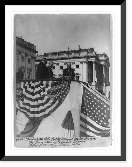 Washington, D.C.. President McKinley and Admiral Dewey at the Benediction" by Cardinal Gibbons", Vintage Wall Art