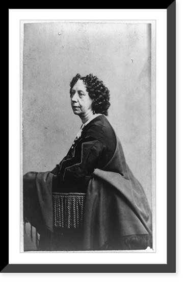 Sara Payson (Willis) Parton, half-length portrait, seated, facing left, Antique Wall Art