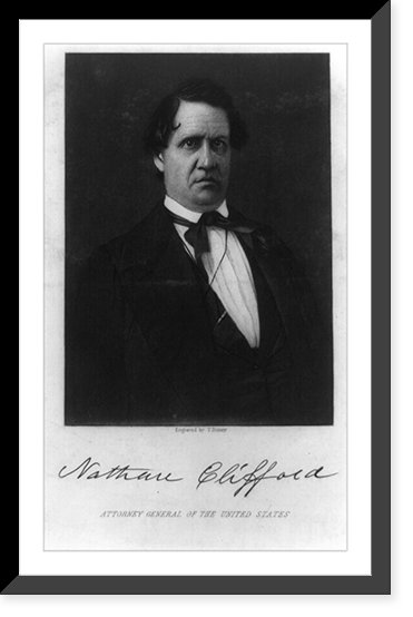Nathan Clifford, Attorney General of the United States, half-length portrait, facing right, Vintage Print