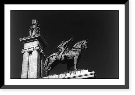Historic Framed Print, Cort&eacute;s Monument, C&aacute;diz, Spain,  17-7/8" x 21-7/8"