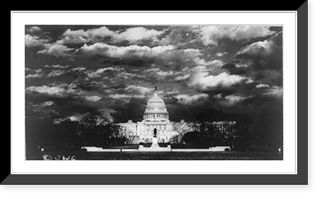 View of U.S. Capitol from Mall with Grant Memorial Classic, Historic Reproduction