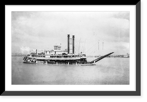 Historic Framed Print, Mississippi River views, 1898: Str. La Fourche,  17-7/8" x 21-7/8"