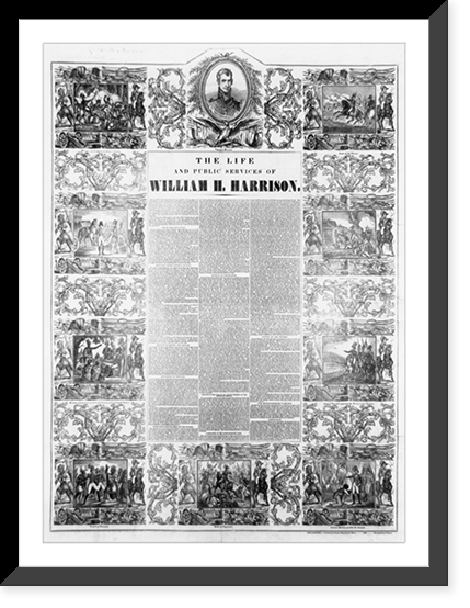 Historic Framed Print, The life and public services of William H. Harrison.stereotyped by J. Fagan.,  17-7/8" x 21-7/8"