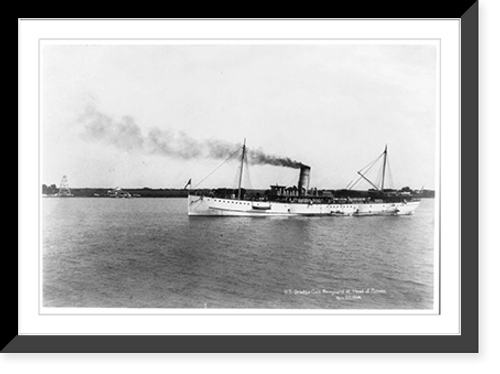 Historic Framed Print, [Mississippi River]: U.S. dredge Gen. Benyuard at Head of Passes,  17-7/8" x 21-7/8"