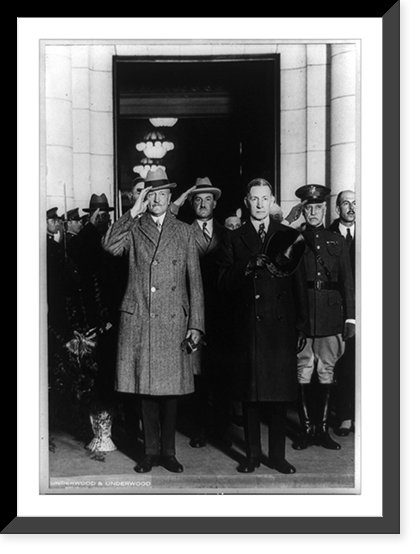 Dawes heads throng greeting Pershing on return from South America, Historic Reproduction