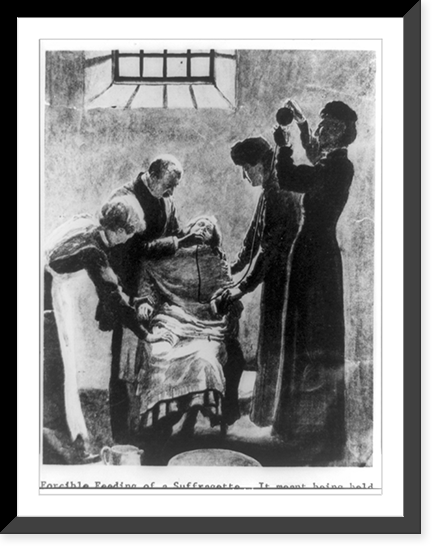 Forcible feeding of a suffragette, Vintage Print