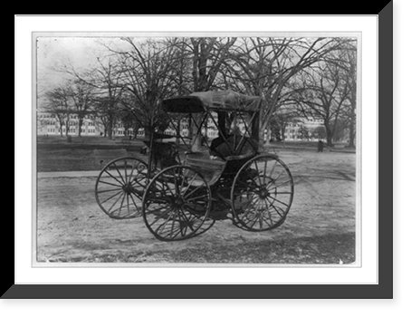 Horseless buggy made by Charles and Frank Duryea, 1893. the first practical gasoline automobile built in the United States, Antique Wall Art