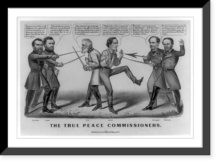 Historic Framed Print, The true peace commissioners,  17-7/8" x 21-7/8"