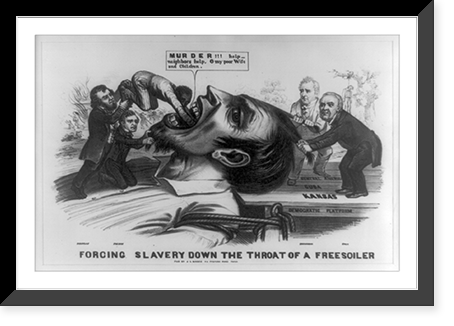 Forcing slavery down the throat of a freesoiler, Antique Poster