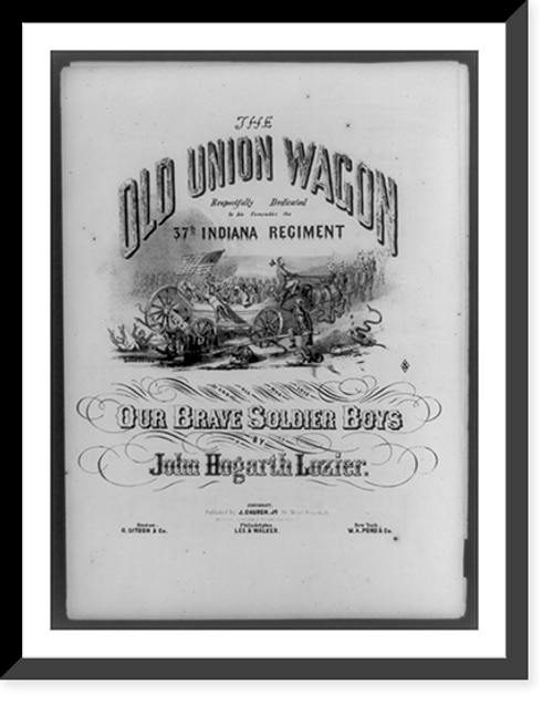 Historic Framed Print, The old Union wagon,  17-7/8" x 21-7/8"