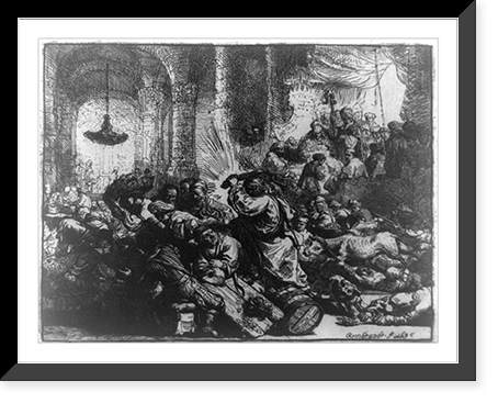 Christ driving the money changers from the temple Classic, Historic Reproduction