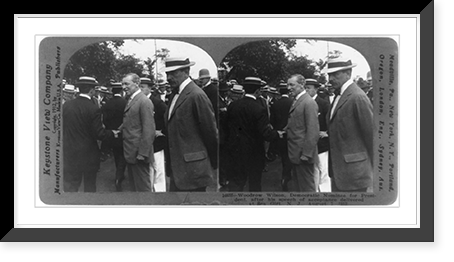 Woodrow Wilson, Democratic nominee for President, after his speech of acceptance delivered at Sea Girt, N.J, Vintage Wall Art