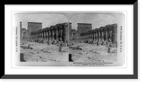 Historic Framed Print, The East Colonnade, Temple of Isis, Phil&aelig;, Egypt,  17-7/8" x 21-7/8"