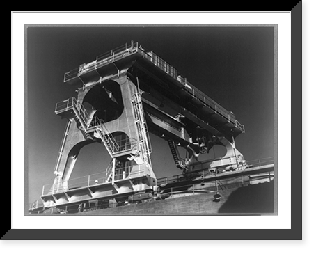 Wheeler Dam, Ala. 1935-40(?). The traveling gantry crane, capable of lifting the heaviest piece of equipment in a generating unit Classic, Vintage Poster
