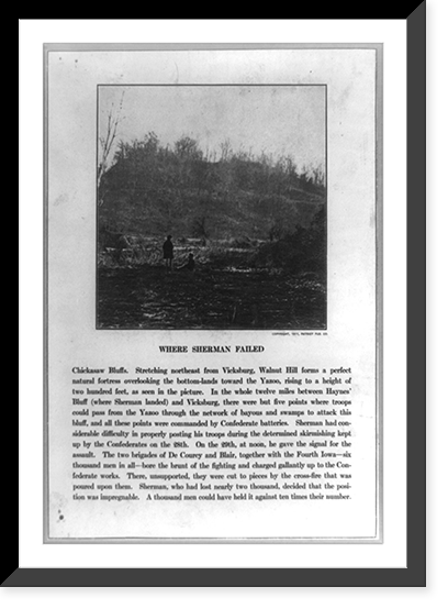 Historic Framed Print, Where Sherman failed. Chickasaw Bluffs,  17-7/8" x 21-7/8"