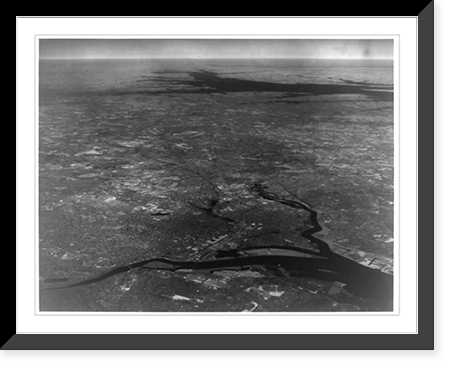 Aerial view from an altitude of 26,000 ft. (5 miles) by use of infrared photography, showing portions of Virginia, Maryland, Pennsylvania, Delaware, New Jersey and the entire District of Columbia
