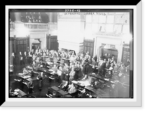 Historic Framed Print, Impeaching Sulzer,  17-7/8" x 21-7/8"