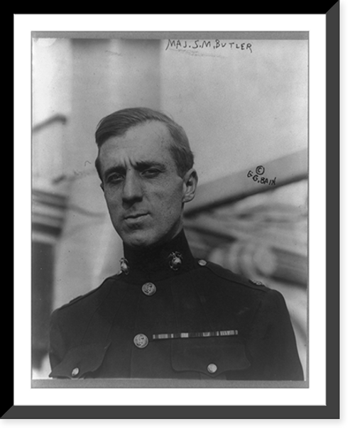 Historic Framed Print, [Smedley D. Butler, head-and-shoulders portrait, facing slightly left],  17-7/8" x 21-7/8"