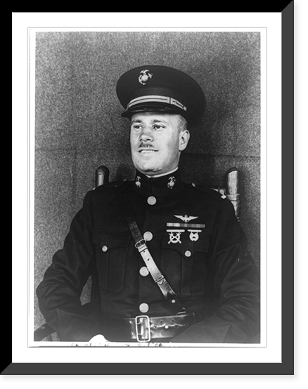 Lieutenant Christian F. Schilt, half-length portrait, seated, facing slightly left, in uniform, Antique Print