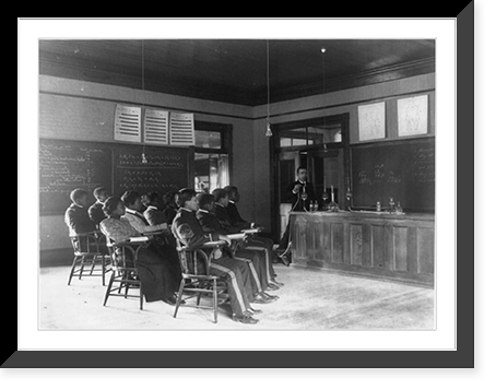 Students in class learning how to prepare sulphuric acid, Hampton Institute, Hampton, Va. Classic, Antique Print