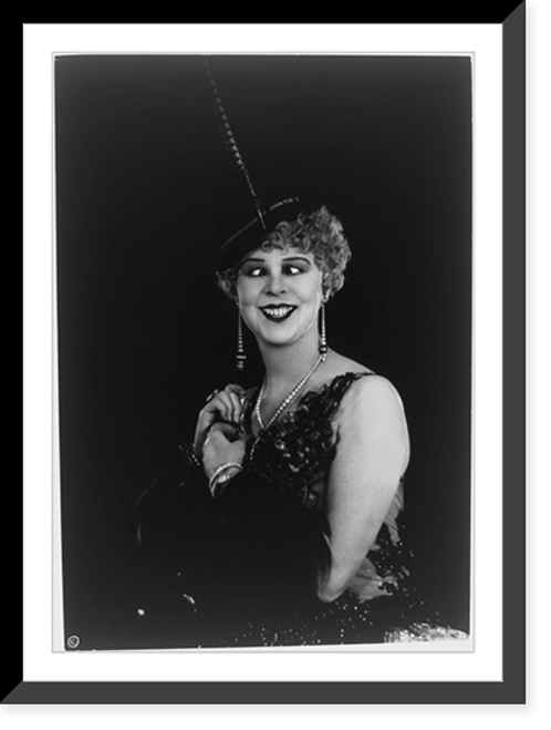 Historic Framed Print, [Woman with eyes crossed wearing elaborate clothing and jewelry],  17-7/8" x 21-7/8"